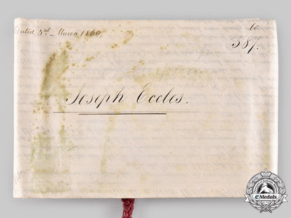 united_kingdom._a_patent_of_invention_with_great_seal_of_the_realm_to_joseph_eccles,_march1860_m19_18802