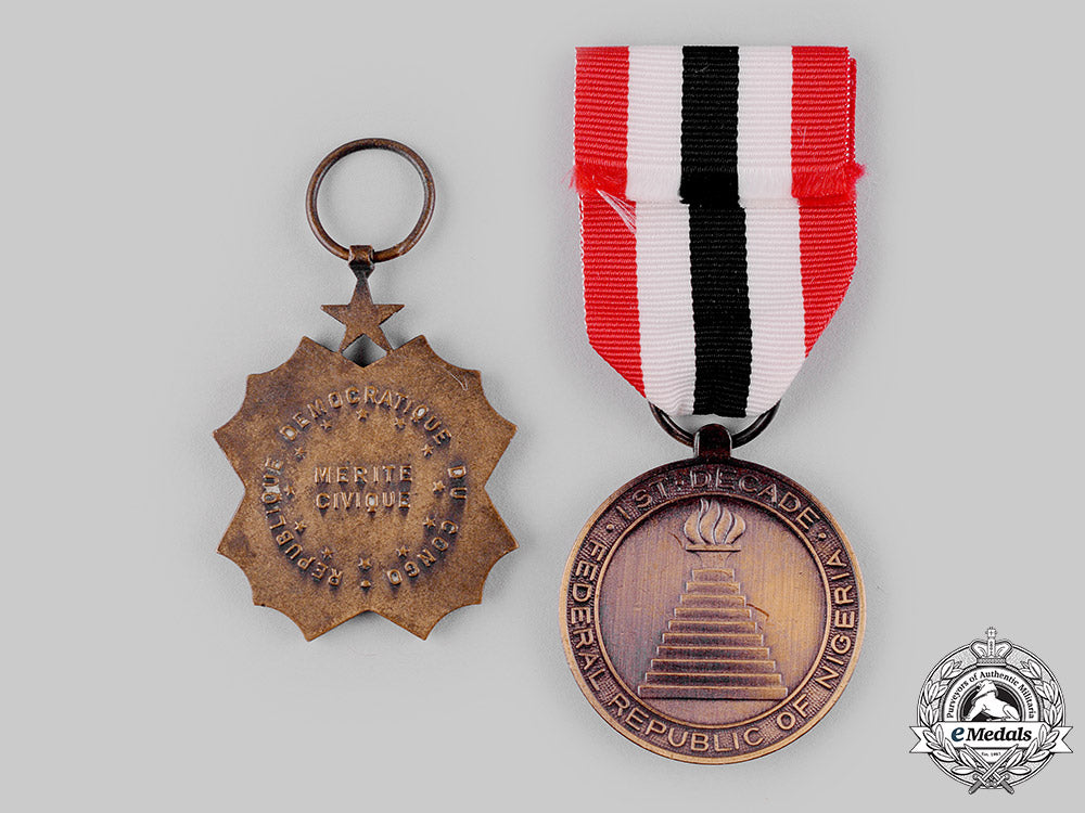 congo,_democratic_republic;_nigeria,_federal_republic._two_medals&_awards_m19_19027