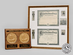Canada. The Memorial Plaques & Canadian Expeditionary Force Death Certificates Of The Galloway Brothers Of Calgary, Alberta
