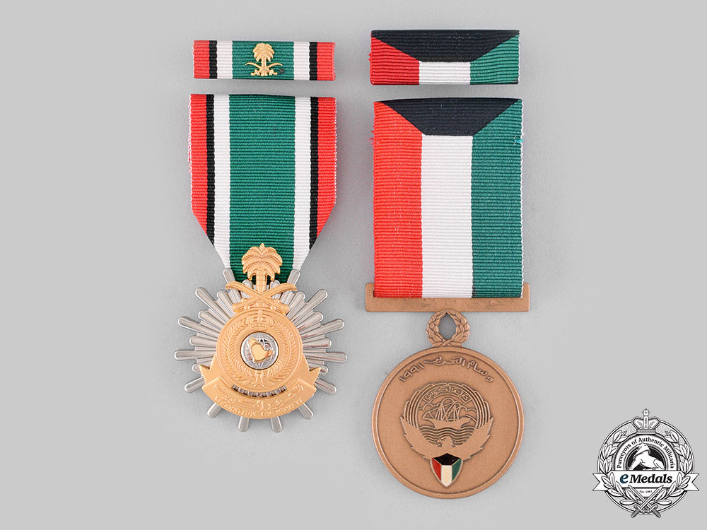 kuwait,_state;_saudi_arabia,_kingdom._two_kuwait_liberation_commemorative_medals1991_m19_19839
