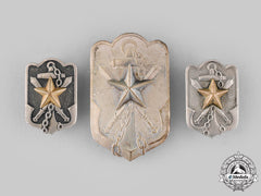 Japan, Empire. Three Imperial Time Expired Soldiers League Badges