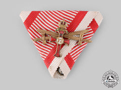 Austria, Imperial. A Franz Joseph Order Ribbon With Small Decoration To The Officer's Cross & Swords (Collectors Copy)