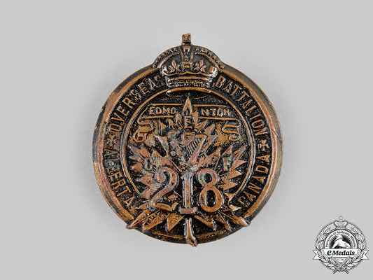 canada,_cef._a218_th_infantry_battalion"_edmonton_irish"_collar_badge,_c.1916_m19_20158