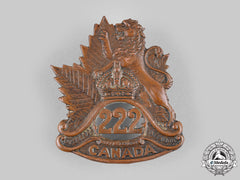 Canada, Cef. A 222Nd Infantry Battalion Cap Badge, C.1916