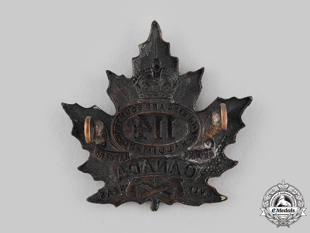 canada,_cef._a114_th_infantry_battalion"_brock's_rangers"_cap_badge,_by_p.w.ellis,_c.1916_m19_20199