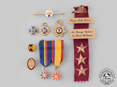 United States, International. A Lot Of Nine Awards And Miniature Medals