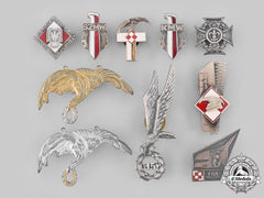 Poland, People's Republic. Ten Post-1945 Manufactured Regimental Badges