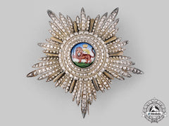 Iran, Pahlavi Empire. An Order Of The Lion And The Sun, Breast Star, Military Division, Royalty Issue
