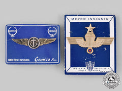 United States; Venezuela, Republic. Two Naval Aviation Badges