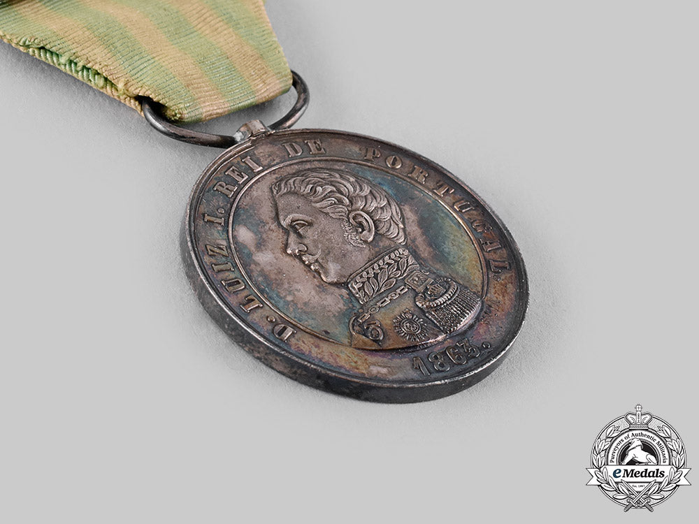 portugal,_kingdom._an_exemplary_conduct_silver_medal_by_silva,_c.1870_m19_20909_1_1