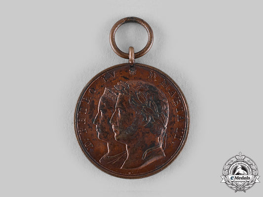 portugal,_restoration._a_medal_of_pedro_and_maria,_bronze_medal_c.1825_m19_20919_1_1