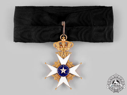 sweden,_kingdom._an_order_of_the_north_star,_ii_class_commander_in_gold,_by_c.f.carlman,_c.1945_m19_20969
