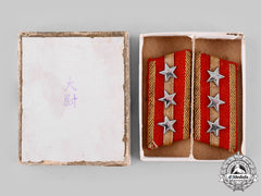 Japan, Empire. An Army Type 98 Captain's Collar Tab Pair In Their Box Of Issue