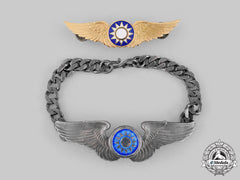 China, Republic. Two Second War Pilot Wings, By H.dondero Inc, Washington