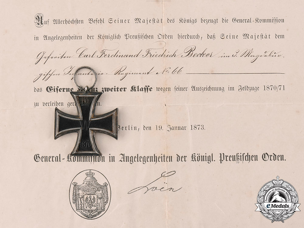 germany,_imperial._an1870_iron_cross_ii_class_with_award_documents,_to_carl_ferdinand_friedrich_becker_m19_21683