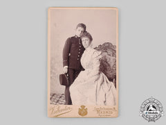 Spain, Kingdom. A King Alfonso Xiii And Regent Maria Christina Of Austria Studio Portrait Photograph 1898