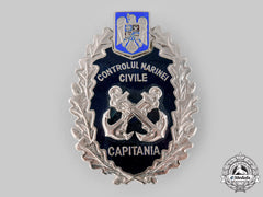Romania, Republic. A Civil Marine Control Captain's Badge, Post 1990