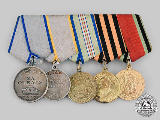 russia,_soviet_union._a_second_war_veteran's_bravery&_caucasus_service_medal_bar_m19_22023_1