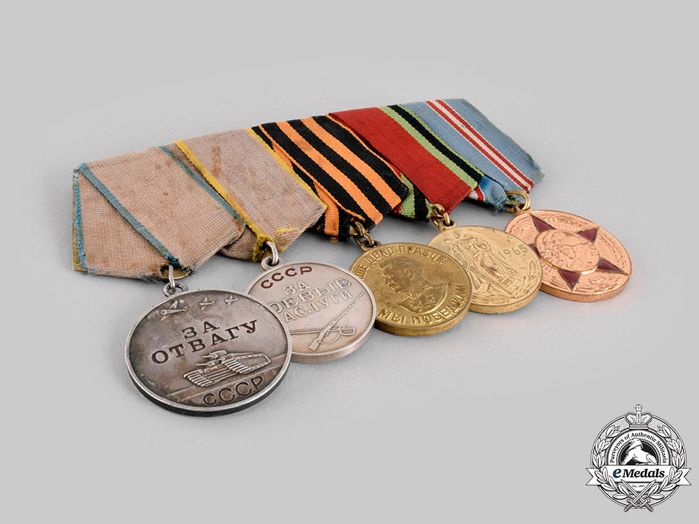 russia,_soviet_union._a_second_war_veteran's_bravery_medal_bar_m19_22033_1