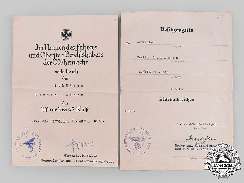 germany,_heer._an_extremely_rare_tombak_army_flak_badge&_documents_to_martin_janßen_m19_22176_1_1_1_1