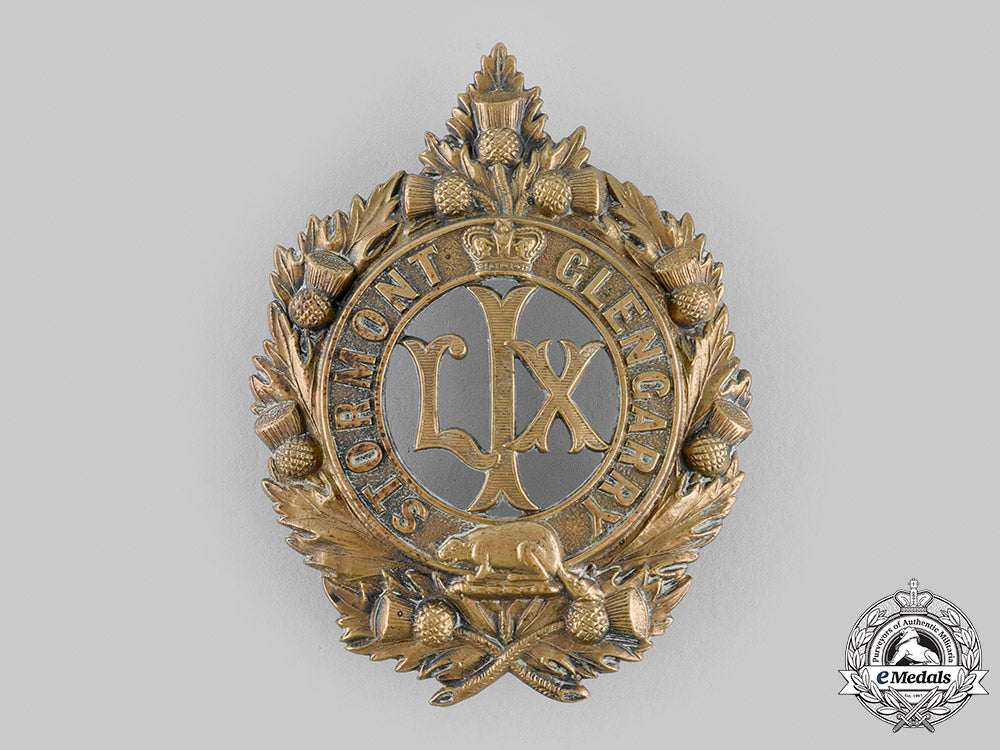 canada,_dominion._a59_th_stormont_and_glengarry_battalion_of_infantry_glengarry_badge_c.1904_m19_22526