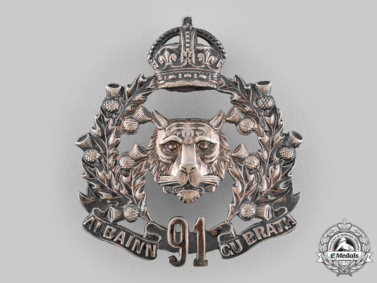 canada,_dominion._a91_st_regiment_canadian_highlanders_bonnet_badge_c.1908_m19_22532