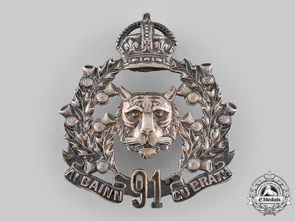 canada,_dominion._a91_st_regiment_canadian_highlanders_bonnet_badge_c.1908_m19_22532