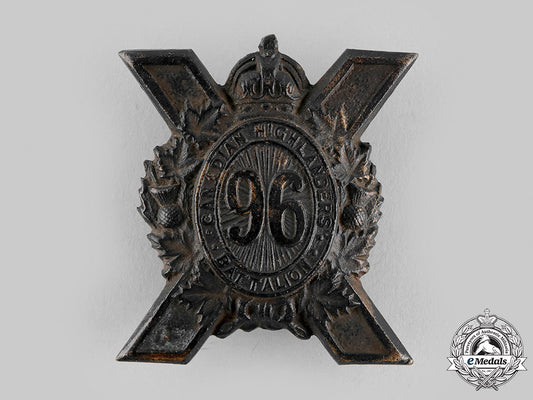 canada,_cef._a96_th_infantry_battalion"_canadian_highlanders"_glengarry_badge,_by_dingwall,_c.1916_m19_22591