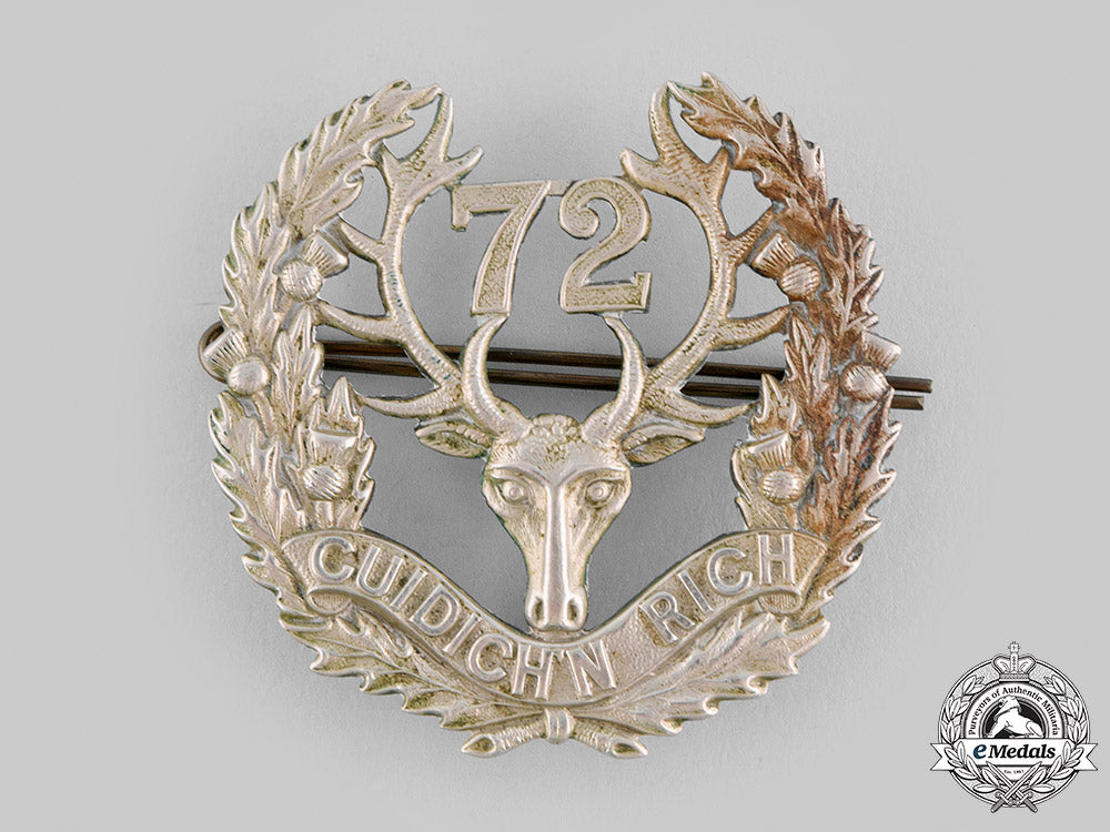 canada,_cef._a72_nd_infantry_battalion"_seaforth_highlanders"_glengarry_badge,_c.1915_m19_22602