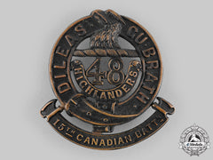 Canada, Cef. A 15Th Infantry Battalion "48Th Highlanders Of Canada" Glengarry Badge, C.1915