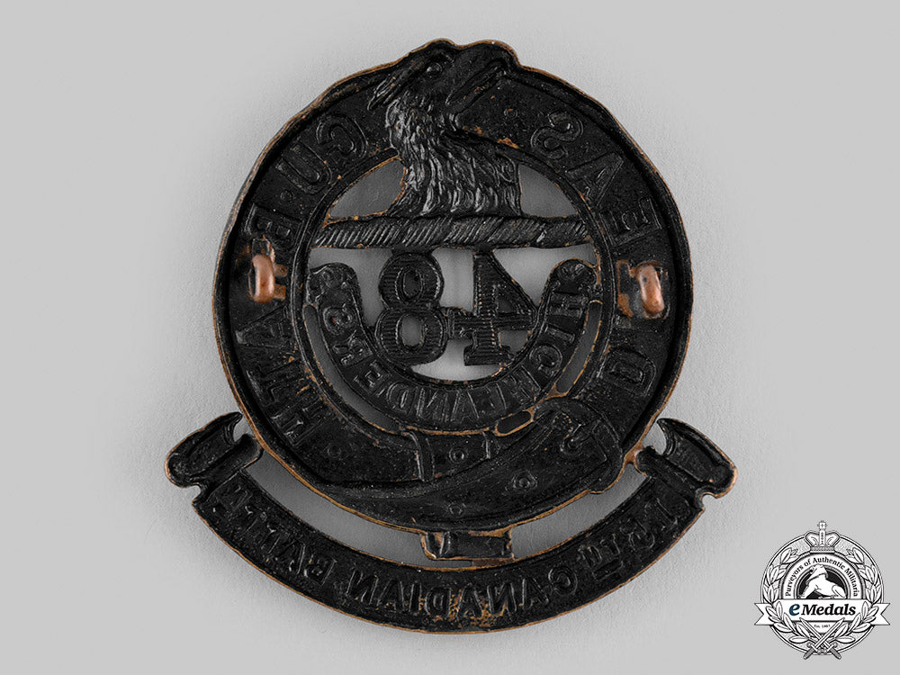 canada,_cef._a15_th_infantry_battalion"48_th_highlanders_of_canada"_glengarry_badge,_c.1915_m19_22606