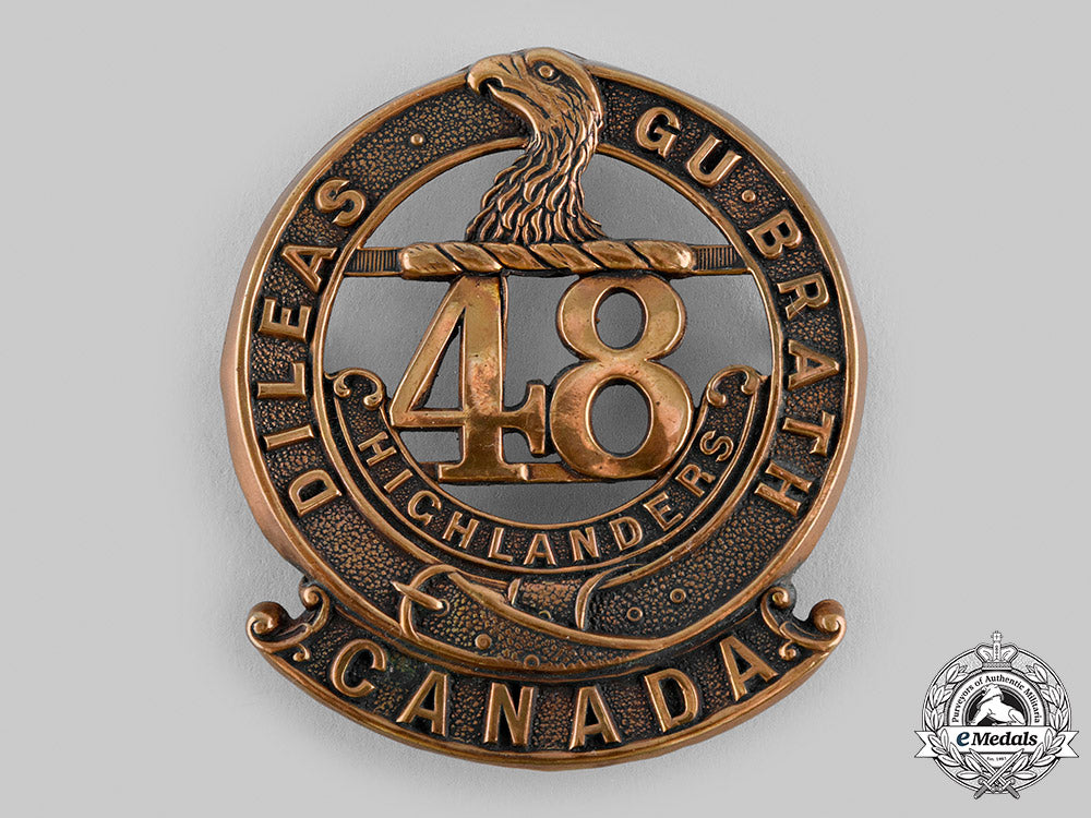 canada,_cef._a15_th_infantry_battalion"48_th_highlanders_of_canada"_glengarry_badge,_c.1915_m19_23126