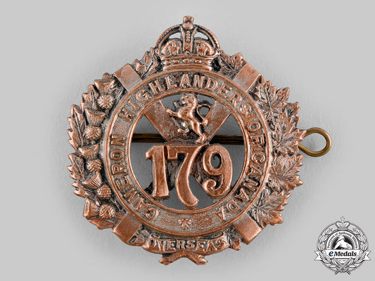 canada,_cef._a179_th_infantry_battalion"_cameron_highlanders_of_canada"_glengarry_badge,_c.1916_m19_23129_1