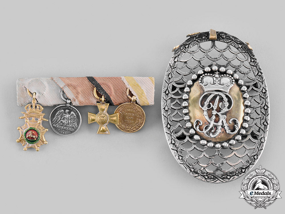 united_kingdom._a_superb_napoleonic_officer's_guelphic_order_miniature_set,_c.1815_m19_23764