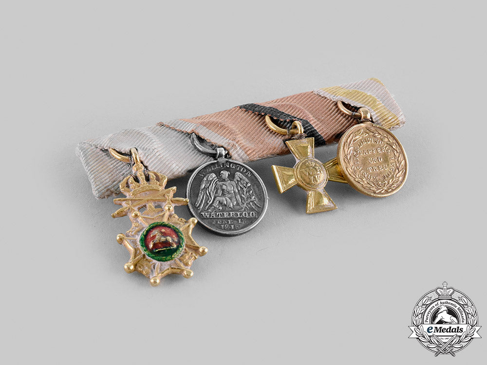united_kingdom._a_superb_napoleonic_officer's_guelphic_order_miniature_set,_c.1815_m19_23767