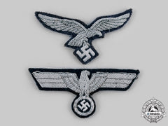 Germany, Wehrmacht. A Pair Of Officer Eagle Insignia