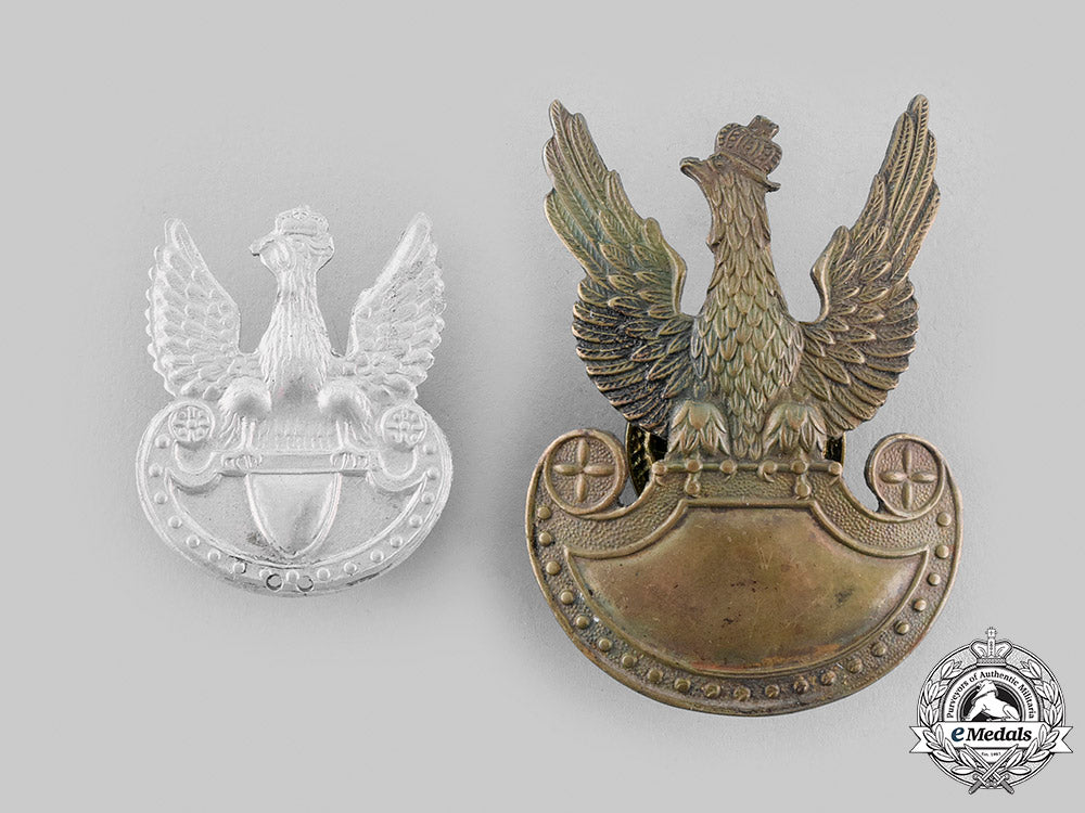 poland,_republic._two_army_eagle_badges,_c.1940_m19_24061