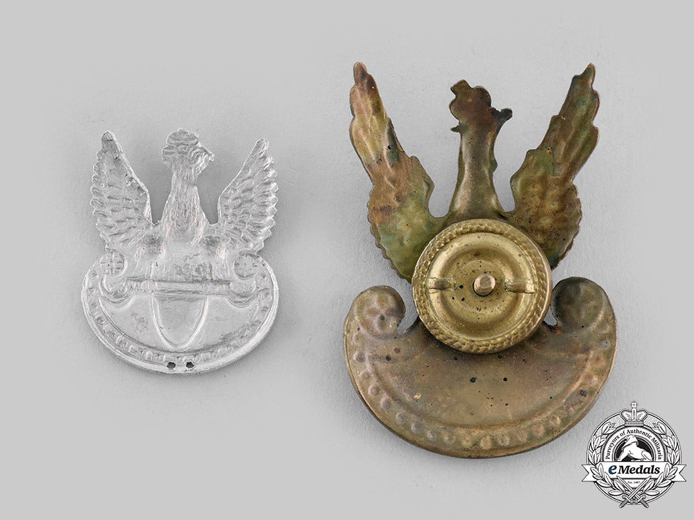 poland,_republic._two_army_eagle_badges,_c.1940_m19_24062