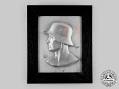 Germany, Heer. A Patriotic Soldier Wall Plaque By Fritz Paul Zimmer