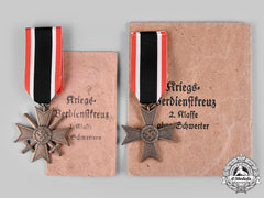 Germany, Wehrmacht. Two War Merit Crosses, Ii Class, By Jakob Bengel & Otto Zappe