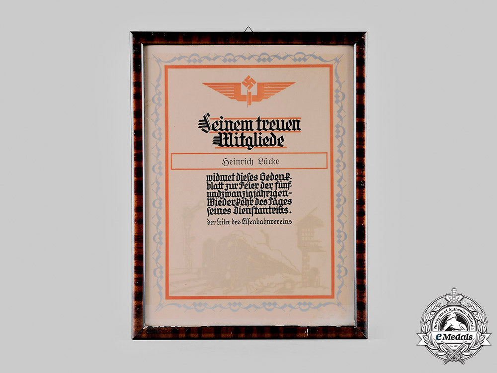 germany,_third_reich._a_deutsche_reichsbahn25-_year_service_award_to_heinrich_lücke_m19_24412