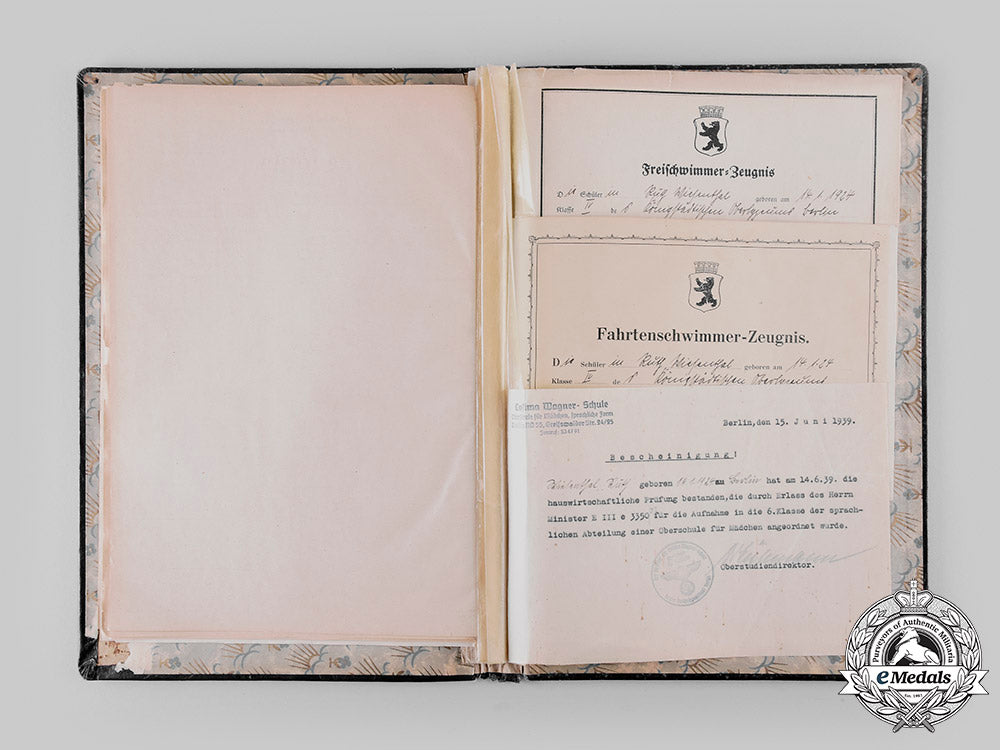 germany,_third_reich._a_lot_of_school&_proficiency_documents_and_proficiency_documents_to_ruth_wiesenthal_m19_24425