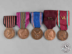 Italy, Kingdom. A Lot Of Five Medals & Awards