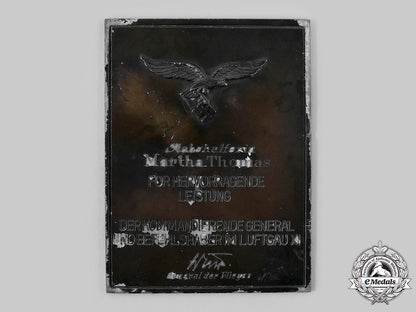 germany,_luftwaffe._a_luftgau_xi_honour_plaque_to_martha_thomas_m19_24733_1