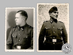 Germany, Ss. A Pair Of Photographs Of Ss Personnel