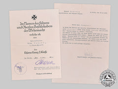 Germany, Wehrmacht. A Lot Of Award Documents To Heinz Hampel (Kia)