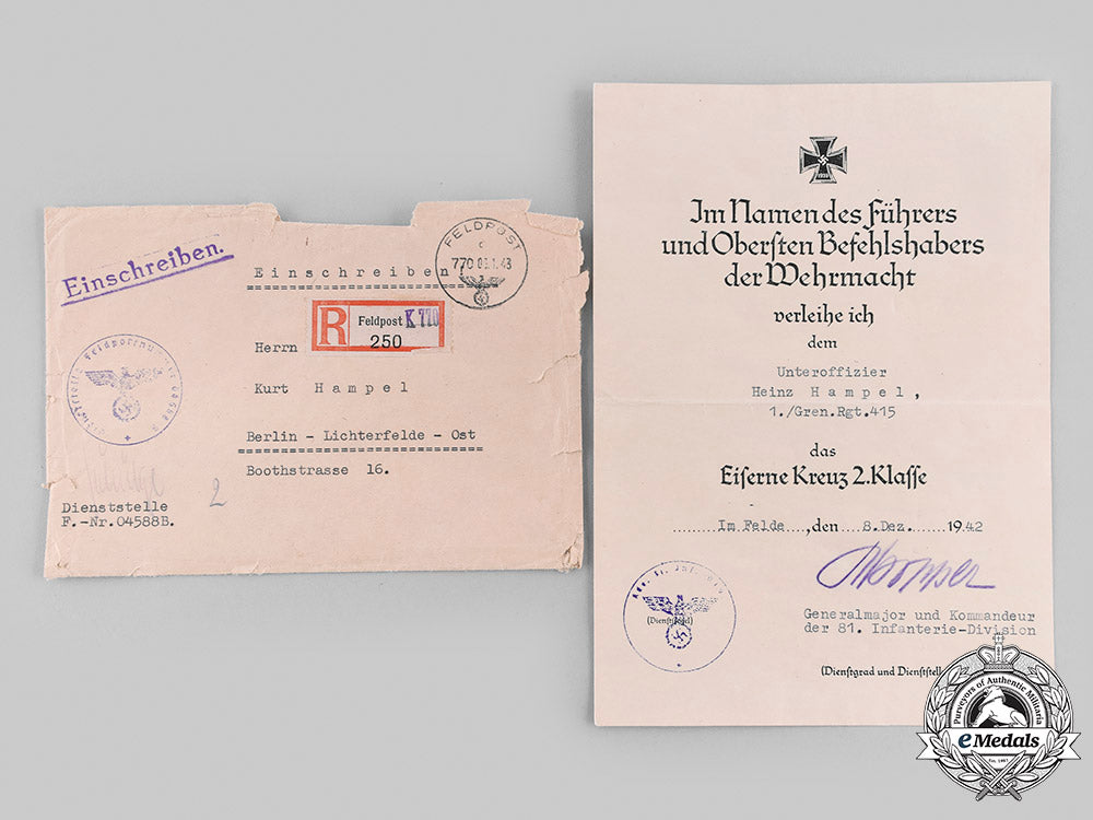 germany,_wehrmacht._a_lot_of_award_documents_to_heinz_hampel(_kia)_m19_24822_1