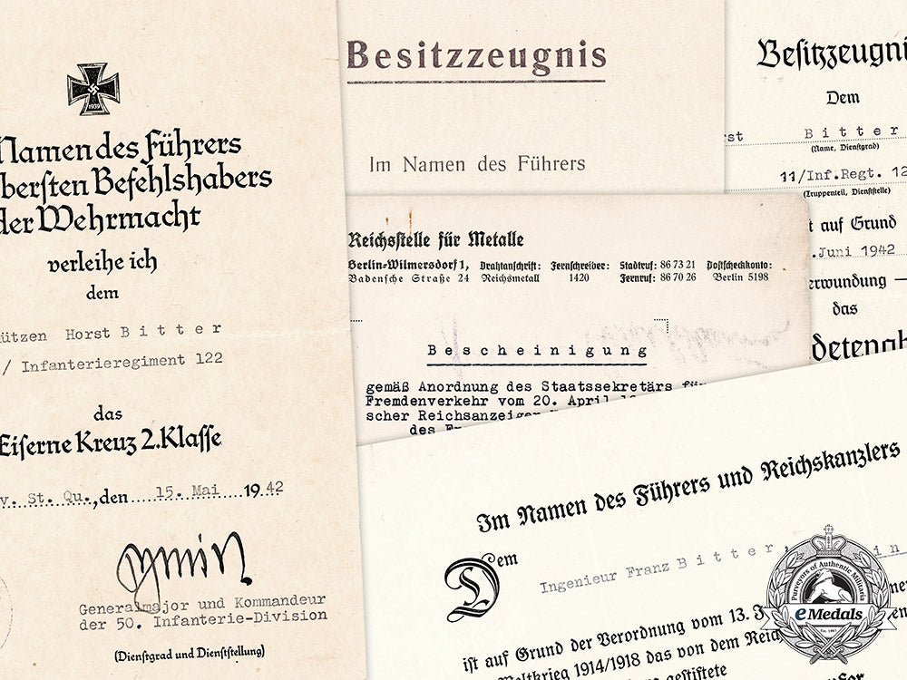 germany,_heer._a_collection_of_award_documents_to_infantry_soldier_horst_bitter(_ek2,_krimschild)_m19_2494
