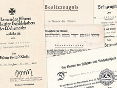 Germany, Heer. A Collection Of Award Documents To Infantry Soldier Horst Bitter (Ek2, Krimschild)
