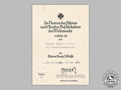 germany,_heer._a_collection_of_award_documents_to_infantry_soldier_horst_bitter(_ek2,_krimschild)_m19_2495